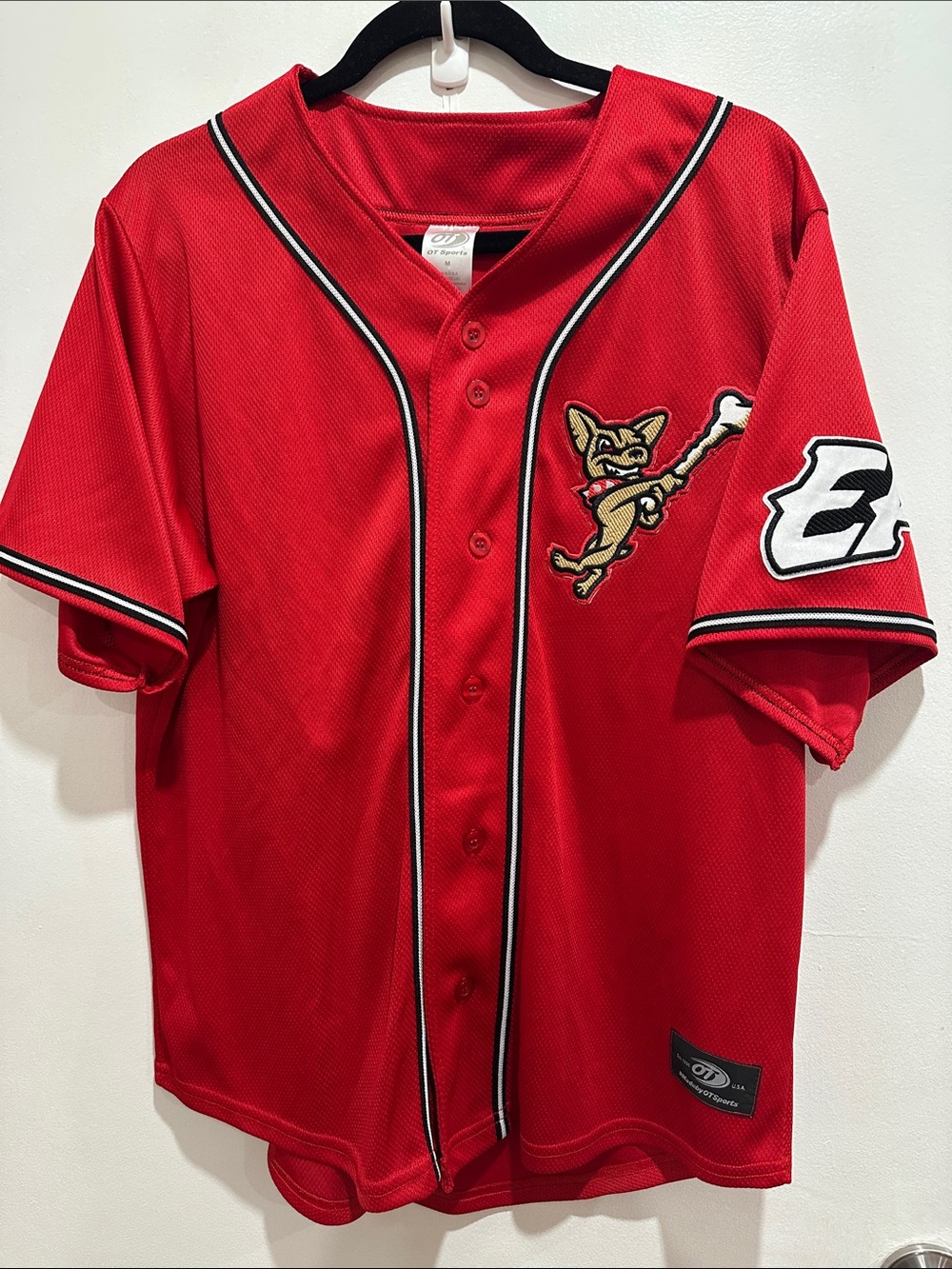 El Paso Chihuahuas Red Short-Sleeve Baseball Jersey